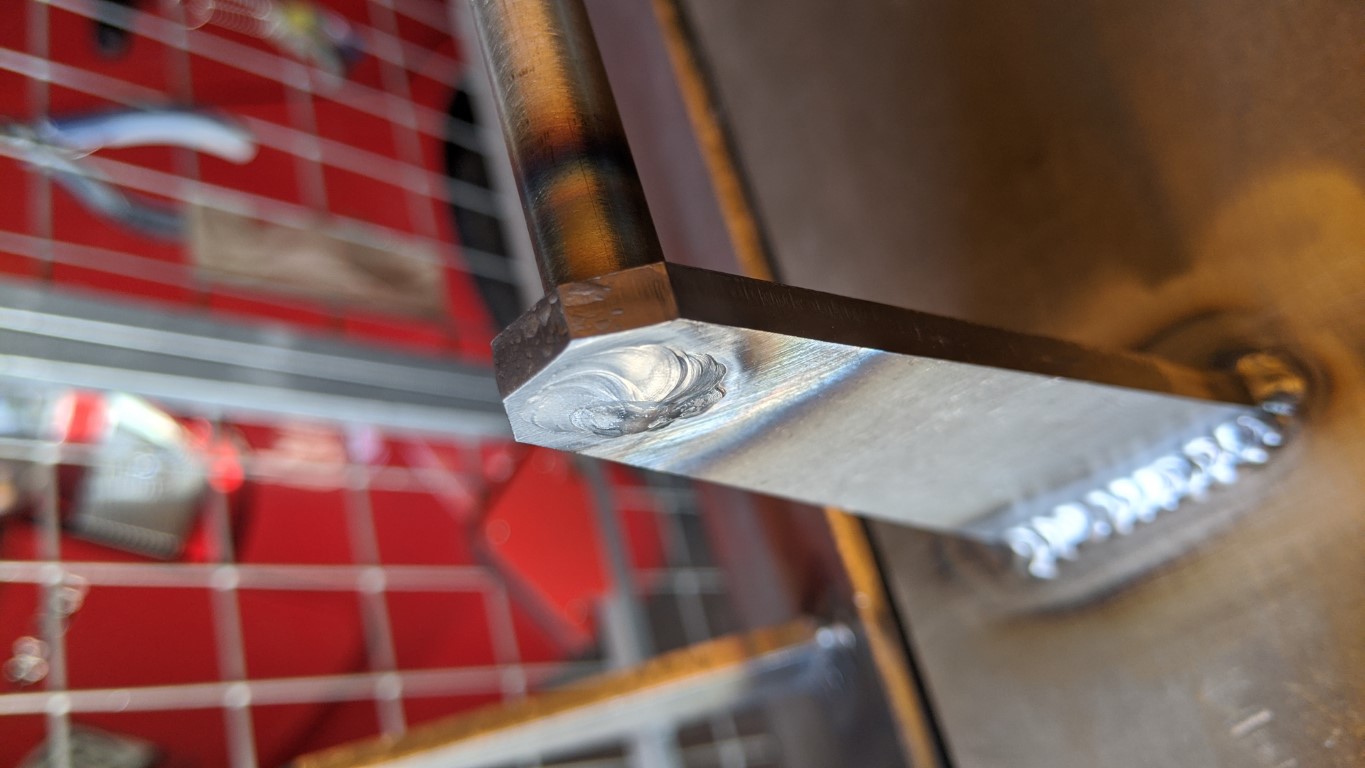 ... and after the weld. We grinded it afterwards.