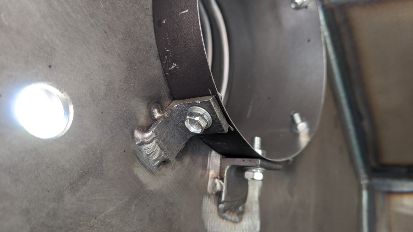 how the smokestack is held in place